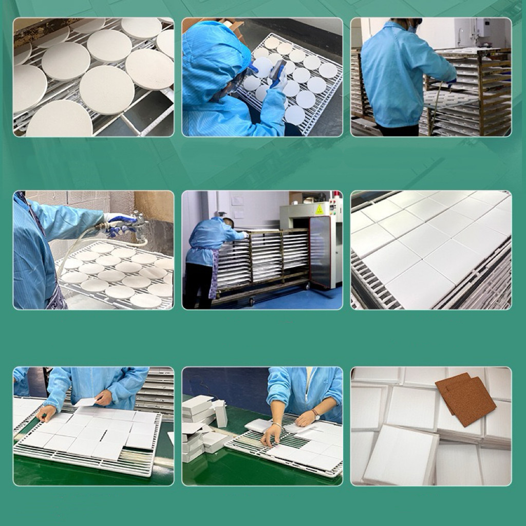 Blank Coated Heart Shape Sublimation Ceramic Coaster For Sublimation Heat Transfer Printing