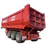 3 Axle Hydraulic Dump Rear Tipper Semi Trailer SHACMAN CIMC