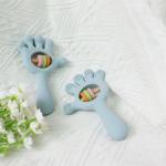 ODM Baby Silicone Toys Age Group Babies Kids Children Rattle Palm Hand Shape