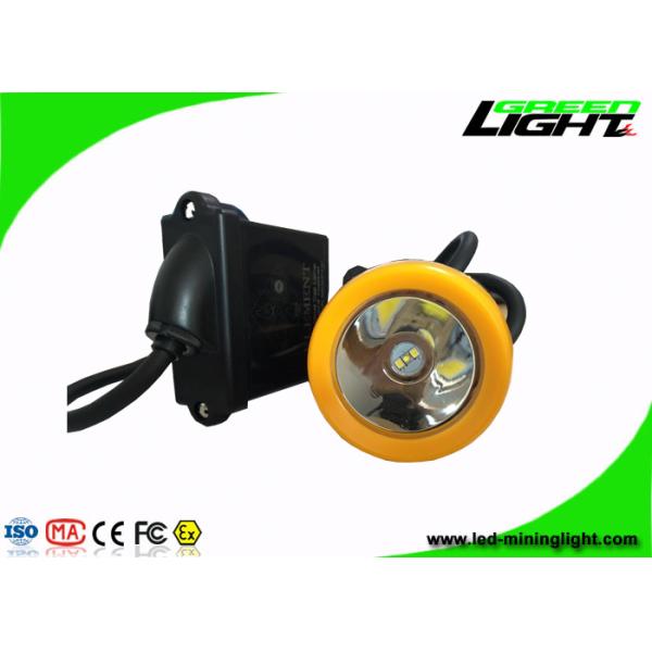 7.8Ah li-ion battery pack Wired LED Mining Light , Mining Cap Lights With Black / Orange PC Shell
