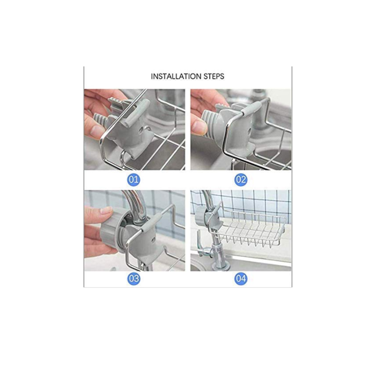 Detachable Faucet Sink Sponge Storage Holders Racks Bolt Inserting Type