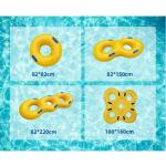 Yellow Thickened Plastic Swim Ring Kayak For Water Park Slide Play
