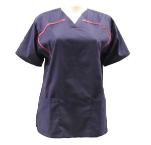 China 155GSM Female Medical Scrub Uniform Unisex Top Shirts Antimicrobial Wrinkle-free wholesale