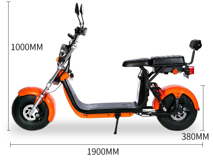 Eec Coc European Electric Scooter 120kg Long Range City Coco Fat Tire Scooter