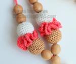 amigurumi helicopter Nursing necklace Breastfeeding necklace with crochet toy