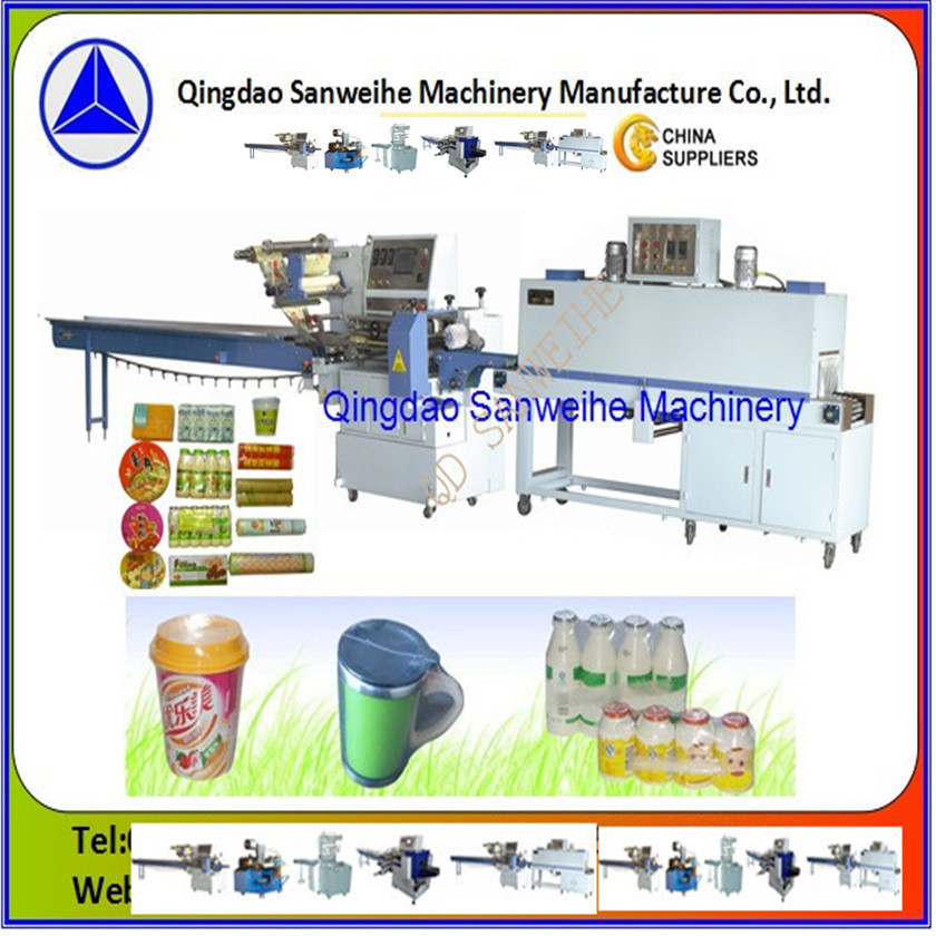 Liquid-Soap Bottles Automatic Shrink Wrap Machine POF Film Shampoo Packing Machine