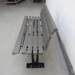 Street Patio Outdoor Recycled Plastic Benches With Sandblasting Powder Coating
