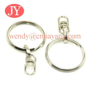 China jiayang nickel plated 30mm split key ring with eight hook wholesale