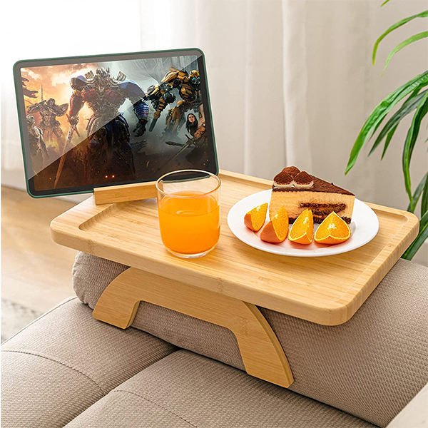 Classics Sofa Arm Rest Organizer Snacks Side Table For Wide Couches Arm Tray Table Portable Table
