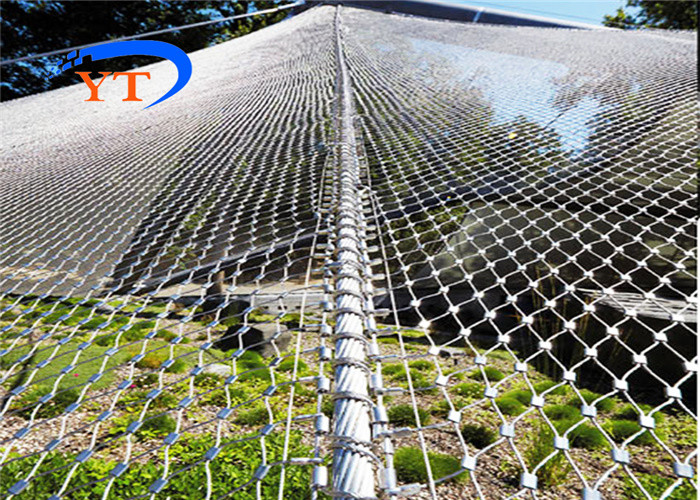 Custom Druable Aviary Wire Panels 1.6mm Stainless Steel Cable Net Zoo Enclosure 7x19