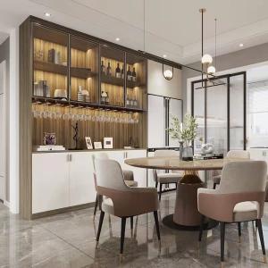 China MDF Dining Room Cupboard wall cabinets Rectangular Upholstered Chairs wholesale