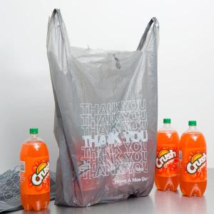 China Gray Colour Thank You Plastic Shopping Bags High Durability 18&quot; X 8&quot; X 32&quot; wholesale