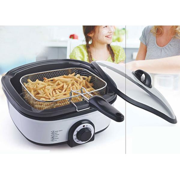 1200W Electric Multi Cooker , Stainless Steel Multi Cooker Brushed Stainless Steel Exterior