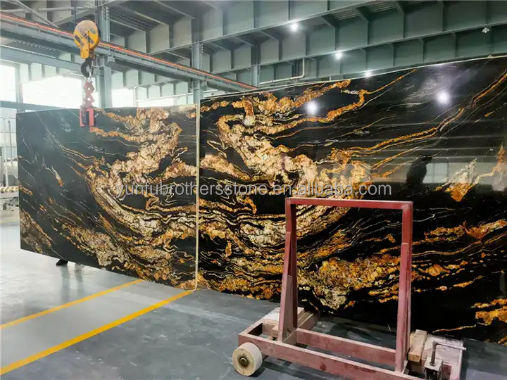 Chinese Granite Luxury Kitchen Countertop with Polished Black Gold Stone