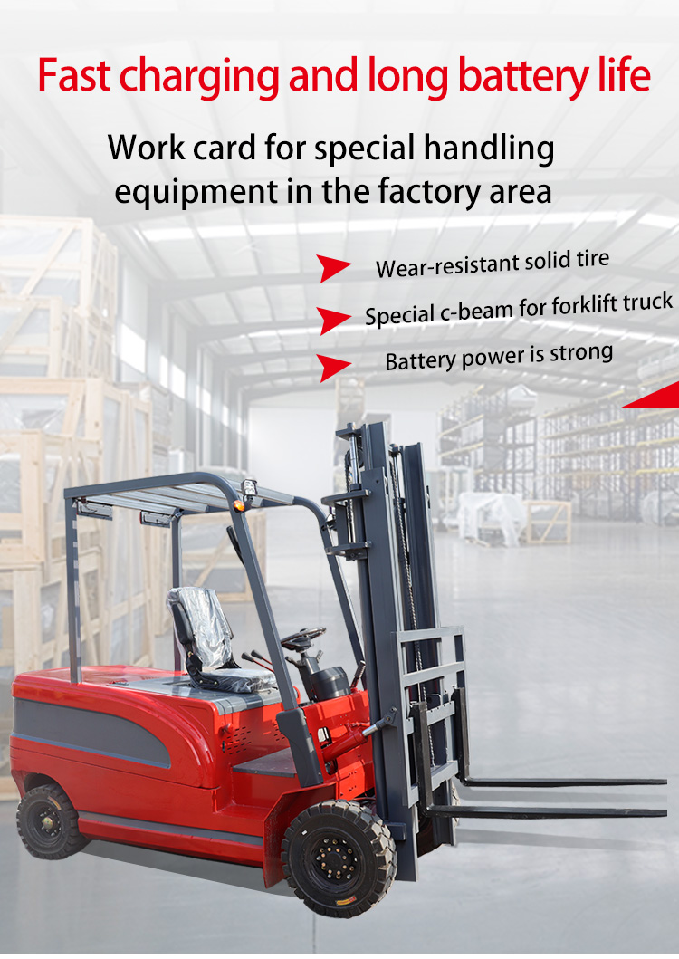 1.8ton 2500 Kg 24v100ah Tyre 2.5 T Dc Motor 3t Narrow Freight Trucks 2t Capacity Wheel Electric Forklift 4 Wheels Lithiu