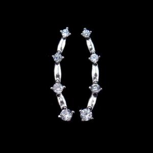 China Fashion 925 Rj Earrings , Simple 925 Sterling Silver Stud Earrings wholesale