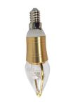 50000 Hours 3W 9V 2800K 180lm Led Candle Light Bulb