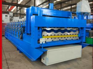 China Glazing Steel Double Layer Roll Forming Machine 380 V 50 HZ 3 Phase Voltage wholesale