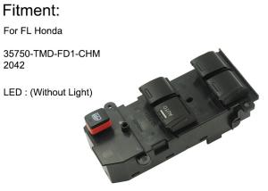 China Driver Side Honda Power Window Switch , Window Lifter Switch Front 35750-TMD-FD1 wholesale