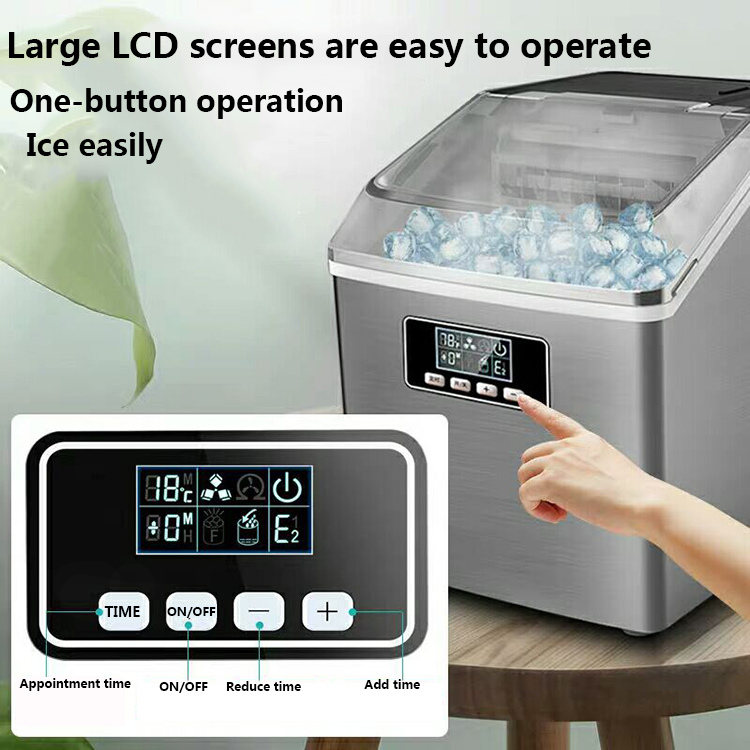 Commercial Home Cube Ice Making Machine 25kg Capacity 12kg Water Tank Capacity for Business Beverage