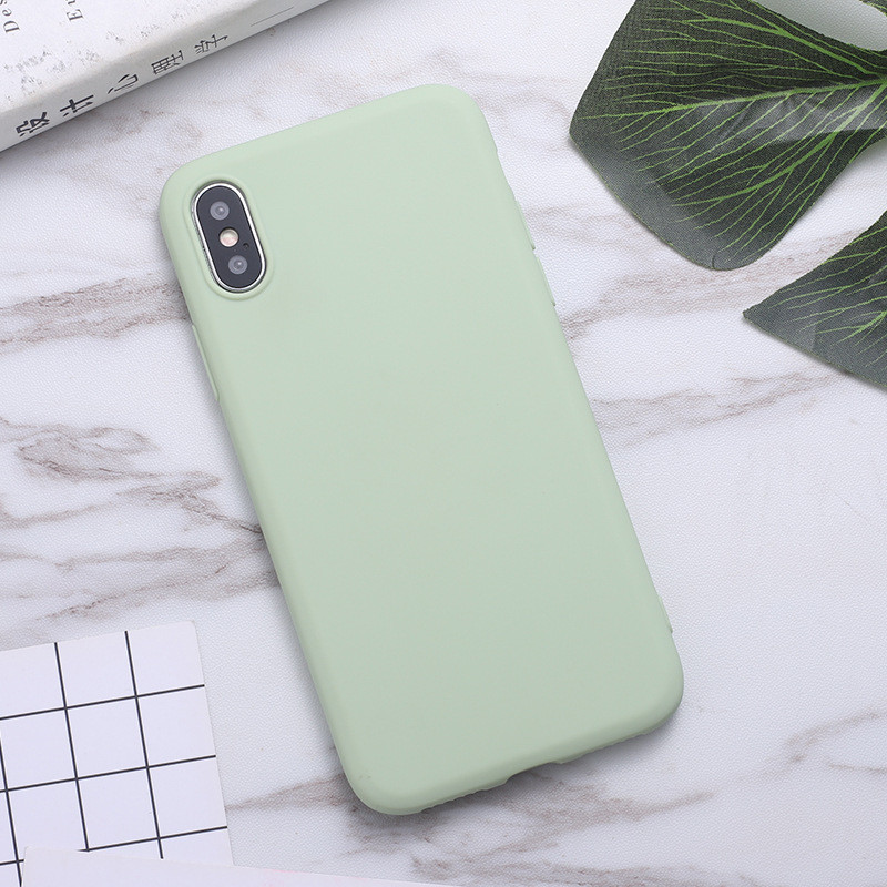 Finger Grease Free Shockproof Phone Cases Ultra Light Candy Color for Iphone XS
