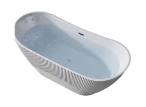 China Stain Resistant Bathroom Acrylic Slipper Bathtub Freestanding Soaking White Custom wholesale