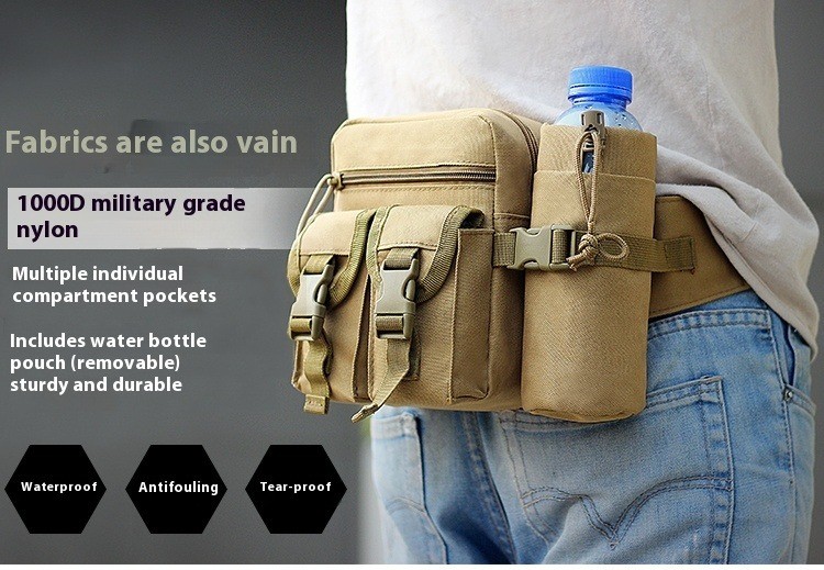 Fanny Pack Men'S Multi-Functional Sports Waterproof Small Fanny Pack Kettle Satchel Outdoor Riding Fishing Travel Kit
