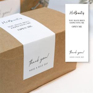 China Waterproof Cardboard Box Sticker Custom Mailing Labels Brown Kraft wholesale