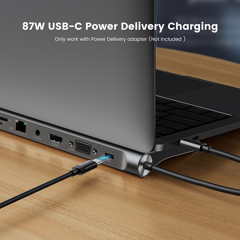 11-in-1 USB Type C Multifunctional Hub Adapter For Laptop And Mobile Phone