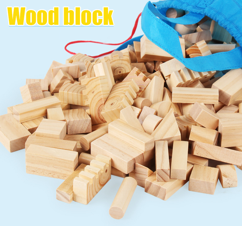 Montessori Education Wooden Grains Stacking Building Blocks Kindergarten Children Early Childhood Parenting Kids Toys