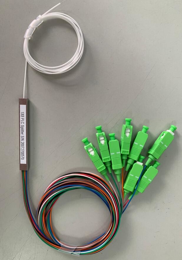 G657A1 UPC APC Connector 1x8 Plc Fiber Optic Splitter