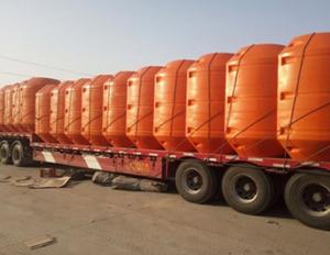 China high buoyancy orange MDPE pipe floater dredger floater for dredge project wholesale