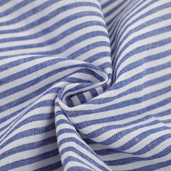 Normal Construction Men Blue Office Shirt 150gsm 21s Plain Two Tone Yarn Dyed Poly Cotton Oxford Fabric for Clothes