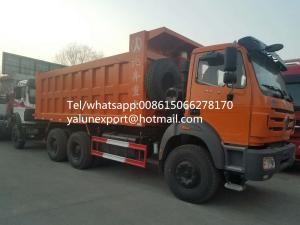 China Heavy duty quarry gravel tipper truck 6x4 30ton dumper Beiben dump truck wholesale