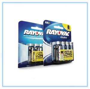 China PVC Battey Blister Card Packaging Paper Card With 6 In A Row wholesale