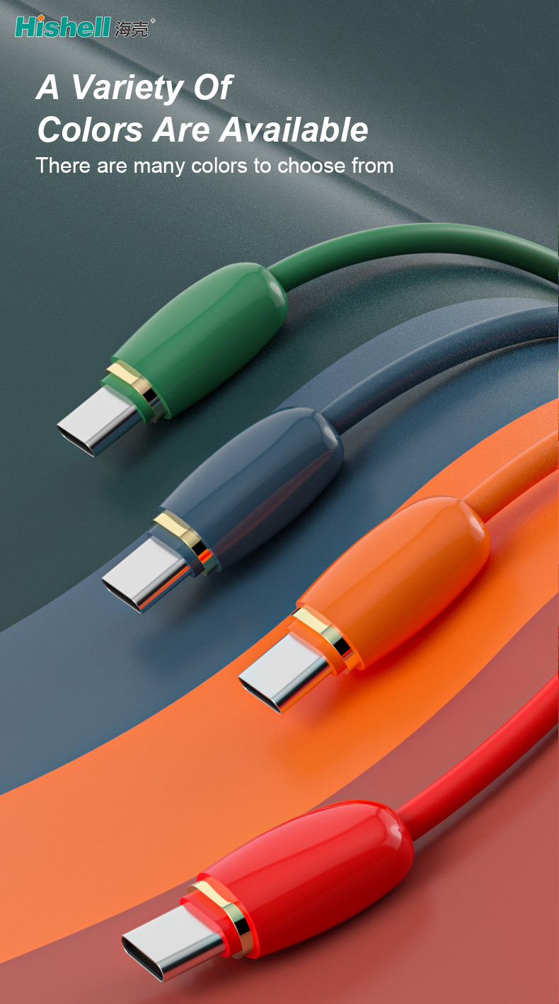Hishell Antiwear Cell Phone Charger Wire , Multicolor Mobile Data Transfer Cable