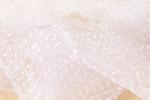 60 Inch Width White Nylon Net Lace Fabric , Polka Dot Wedding Bridal Veil Fabric