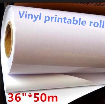 2020 high guality White Printable Sticker PVC Self Adhesive Vinyl sticker 100 micron for solvent/eco-solvent printing