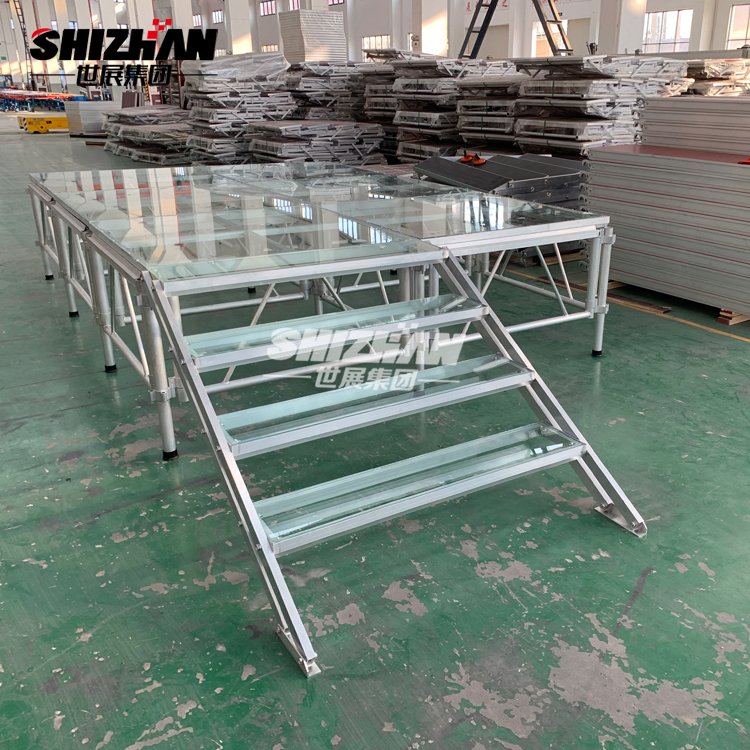 Transparent Acrylic Aluminum Alloy Outdoor Event Glass Portable Dance Stage Floor