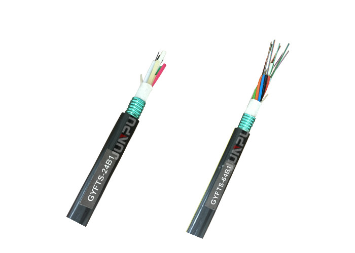 Non Metallic Outdoor Fiber Optic Cable GYFTY 4 Core Multimode Fiber Cable