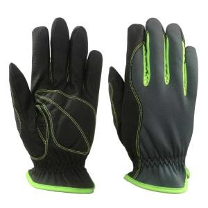 China Top Quality PU Mechanic Gloves Medium duty Hi-Viz Piping CE Certified wholesale
