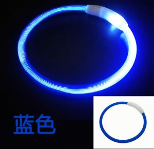 China Led Rechargeable Dog Collar Light Up Night Walking Necklace wholesale