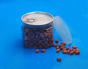 China PET Plastic Mini Round Jars Aluminium Cover Environmentally Friendly 430Ml wholesale
