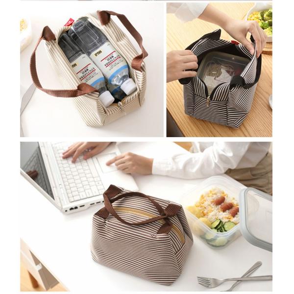 Dust Proof Striped Soft Insulated Cooler Bags