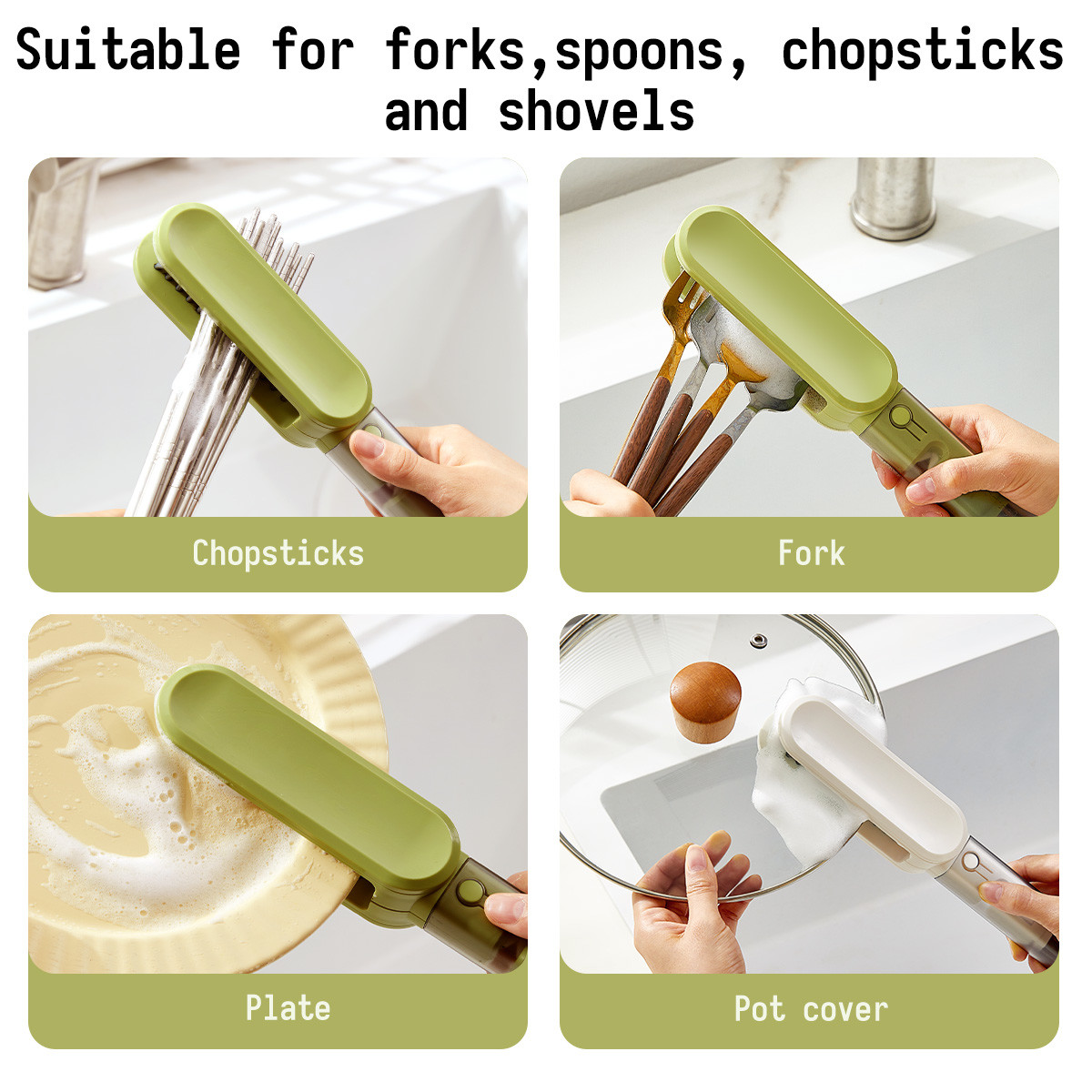 2024 New Design Four In One Multifunctional Kitchen Knife Cleaner Brush