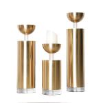 Metal Antique Brass Gold Metal 225mm Decorative Candle Sets