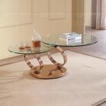 Extendable 0.17CBM Modern Coffee Table With Glass Top Living Room Furniture