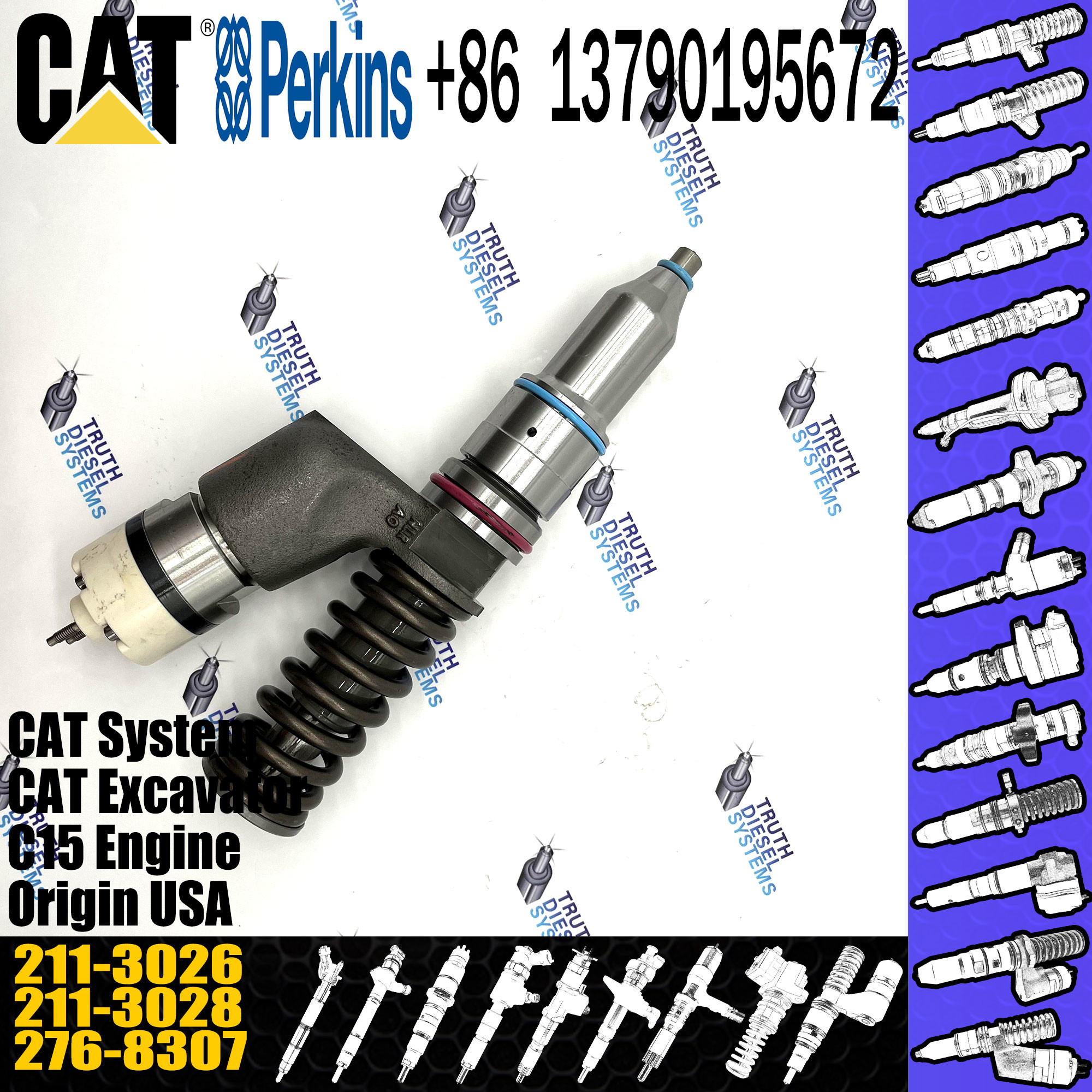 C18 Engine Common Rail Fuel Injector 2113026 211 3026 Part NO.211-3026