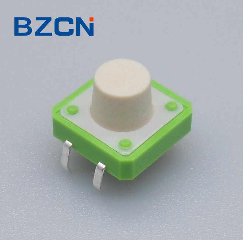 Thru Hole 12 Mm X 12mm Tactile Switch 0.5mA Current Rate Blue House With White Button
