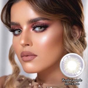 China Prescription Circle 14mm Contact Lens Taylor Green Grey Brown Purple wholesale